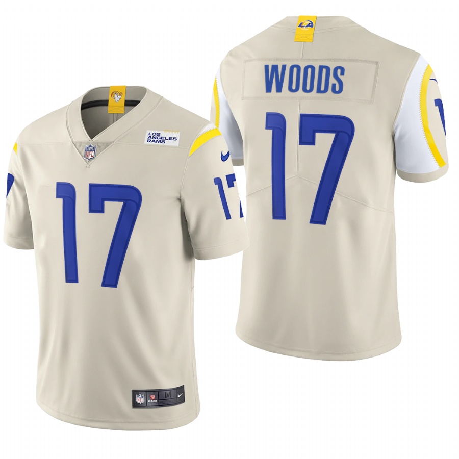 Delightful Los Angeles Rams #17 Robert Woods Men's Bone 2020 Vapor Untouchable Limited NFL Jersey Hurry Exclusive offer Place your order for Rams gear immediately