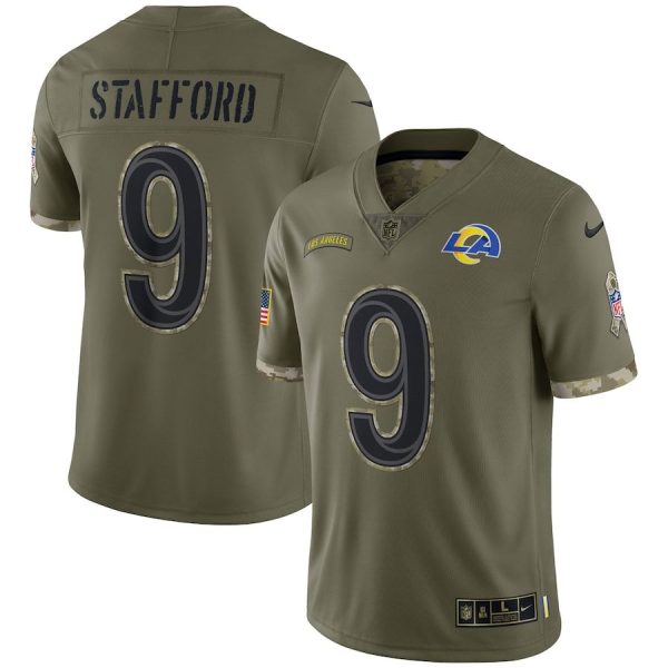 Exceptional Los Angeles Rams #9 Matthew Stafford Men's 2022 Salute To Service Limited Jersey Olive Sports enthusiasts Seize the opportunity Order your Rams merchandise