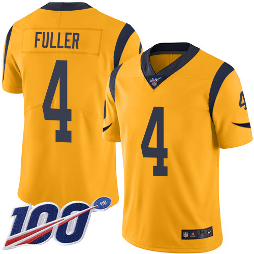 Amazing Rams #4 Jordan Fuller Gold Men's Stitched NFL Limited Rush 100th Season Jersey For a short time available Don't miss your chance to own Rams clothing