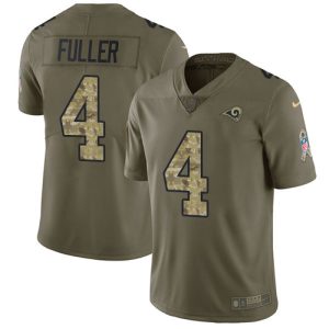 Delightful Rams #4 Jordan Fuller Olive/Camo Men's Stitched NFL Limited 2017 Salute To Service Jersey With high demand Order now to wear your Rams pride