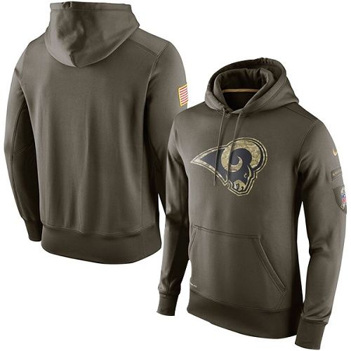 HighQuality Men's Los Angeles Rams Olive Salute To Service KO Performance Hoodie Sports enthusiasts Seize the opportunity Order your Rams merchandise