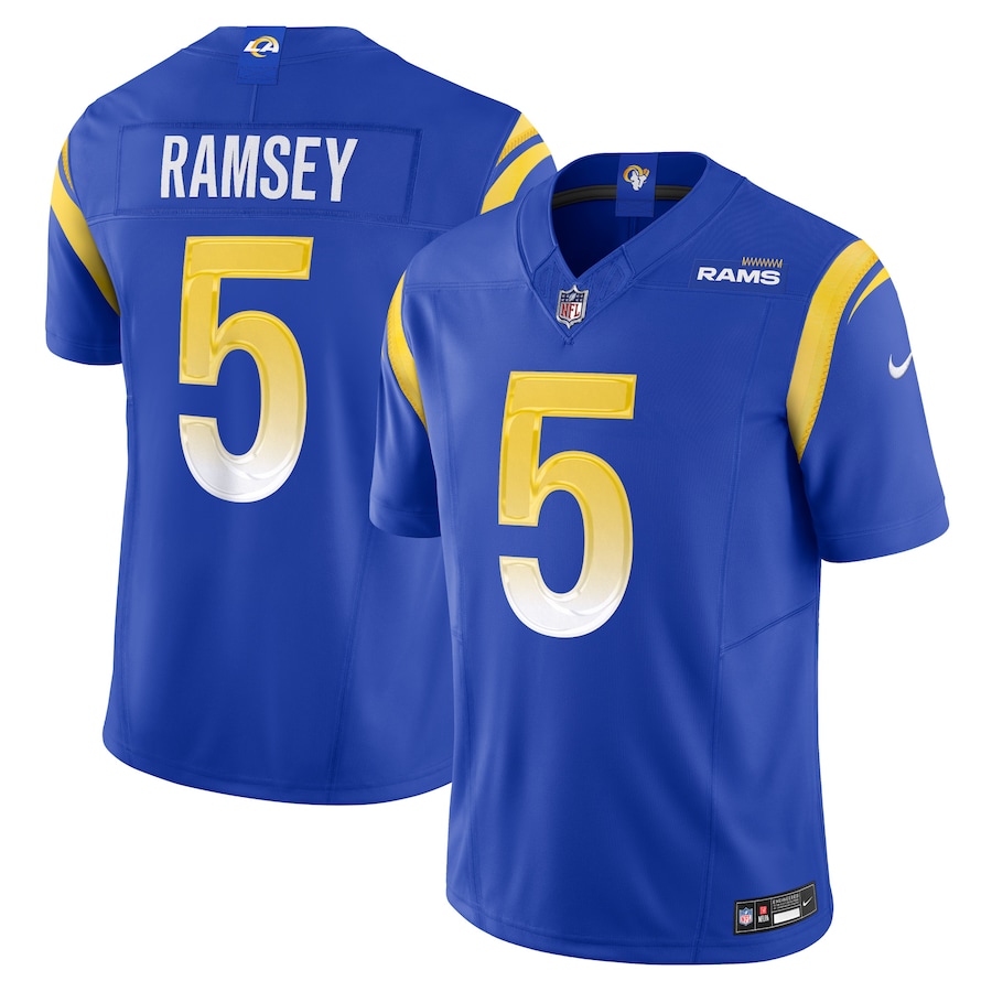 Gorgeous Los Angeles Rams #5 Jalen Ramsey Men's Royal Vapor F.U.S.E. Limited Jersey Collectors this is a must have Add this Rams item to your collection