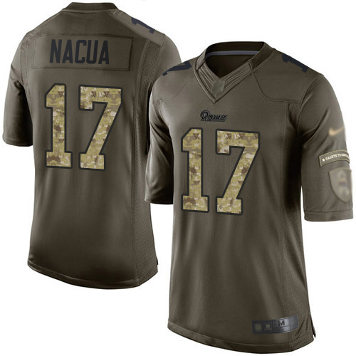 HighQuality Rams #17 Puka Nacua Green Men's Stitched NFL Limited 2015 Salute to Service Jersey Sports fans this is your chance Order soon to support the Rams