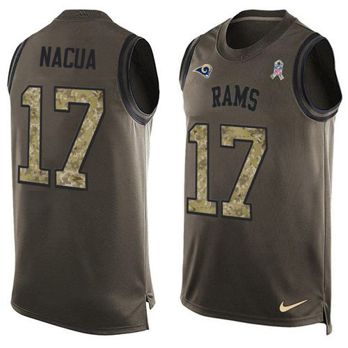 HighQuality Rams #17 Puka Nacua Green Men's Stitched NFL Limited Salute To Service Tank Top Jersey Retailers boost your inventory Order these popular Rams products