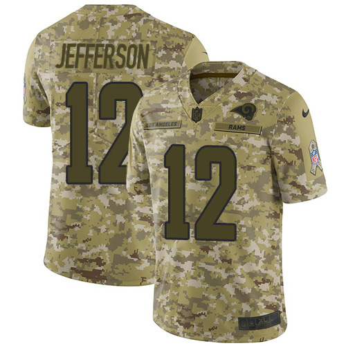 Gorgeous Rams #12 Van Jefferson Camo Men's Stitched NFL Limited 2018 Salute To Service Jersey Be among the first to own Order your Rams stuff right away