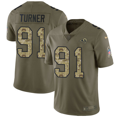 Stunning Rams #91 Kobie Turner Olive/Camo Men's Stitched NFL Limited 2017 Salute To Service Jersey Be among the first to own Order your Rams stuff right away