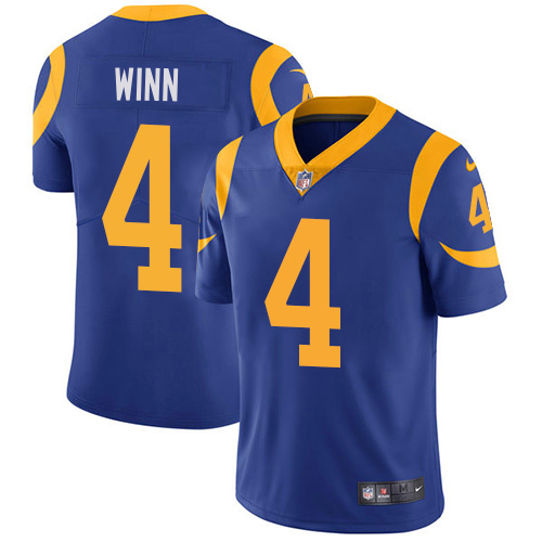 HighQuality Rams #4 Dresser Winn Royal Blue Alternate Men's Stitched NFL Vapor Untouchable Limited Jersey Hurry Exclusive offer Place your order for Rams gear immediately