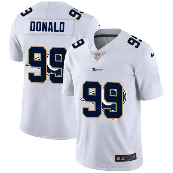 Outstanding Los Angeles Rams #99 Aaron Donald White Men's Team Logo Dual Overlap Limited NFL Jersey Sports fans this is your chance Order soon to support the Rams