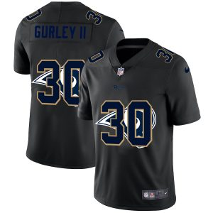 Premium Los Angeles Rams #30 Todd Gurley II Men's Team Logo Dual Overlap Limited NFL Jersey Black With high demand Order now to wear your Rams pride