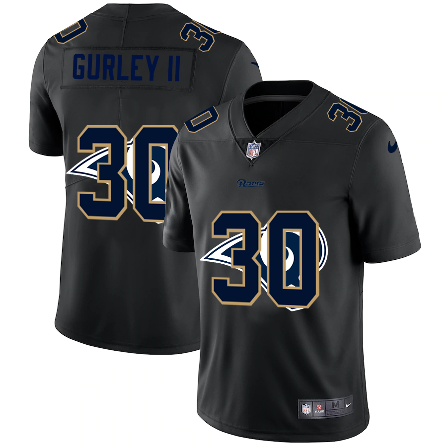 Premium Los Angeles Rams #30 Todd Gurley II Men's Team Logo Dual Overlap Limited NFL Jersey Black With high demand Order now to wear your Rams pride