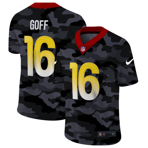 Fantastic Los Angeles Rams #16 Jared Goff Men's 2020 Black CAMO Vapor Untouchable Limited Stitched NFL Jersey Be among the first to own Order your Rams stuff right away