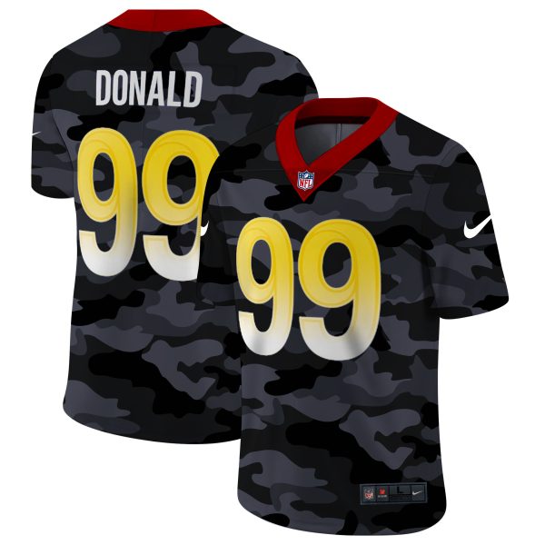 Exceptional Los Angeles Rams #99 Aaron Donald Men's 2020 Black CAMO Vapor Untouchable Limited Stitched NFL Jersey Be among the first to own Order your Rams stuff right away