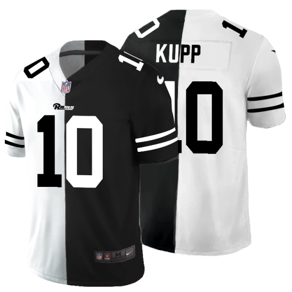 Gorgeous Los Angeles Rams #10 Cooper Kupp Men's Black V White Peace Split Vapor Untouchable Limited NFL Jersey Collectors this is a must have Add this Rams item to your collection