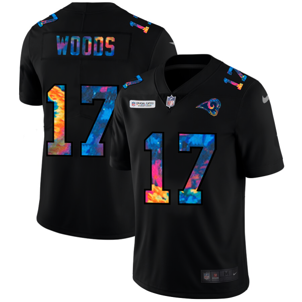 HighQuality Los Angeles Rams #17 Robert Woods Men's Multi Color Black 2020 NFL Crucial Catch Vapor Untouchable Limited Jersey Sports fans this is your chance Order soon to support the Rams