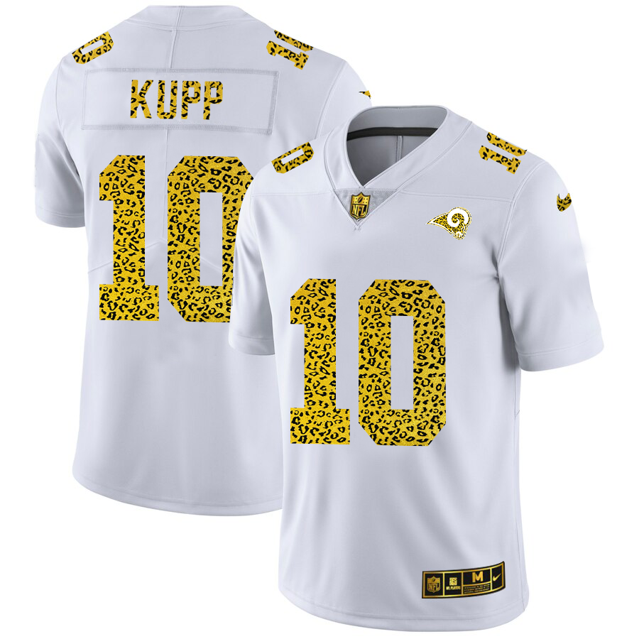 Fantastic Los Angeles Rams #10 Cooper Kupp Men's Flocked Leopard Print Vapor Limited NFL Jersey White Hurry Exclusive offer Place your order for Rams gear immediately