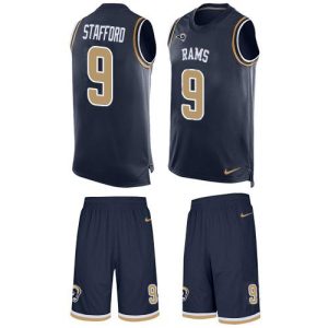 Outstanding Los Angeles Rams #9 Matthew Stafford Navy Blue Team Color Men's Stitched NFL Limited Tank Top Suit Jersey Sports fans this is your chance Order soon to support the Rams