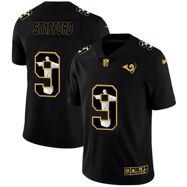 Outstanding Los Angeles Rams #9 Matthew Stafford Men's Carbon Black Vapor Cristo Redentor Limited NFL Jersey For a short time available Don't miss your chance to own Rams clothing