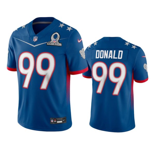 Stunning Rams #99 Aaron Donald Men's NFL 2022 NFC Pro Bowl Game Jersey Royal Limited stock Order now to show your love for the Rams