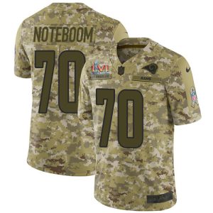 Amazing Rams #70 Joseph Noteboom Camo Super Bowl LVI Patch Men's Stitched NFL Limited 2018 Salute To Service Jersey Hurry Exclusive offer Place your order for Rams gear immediately
