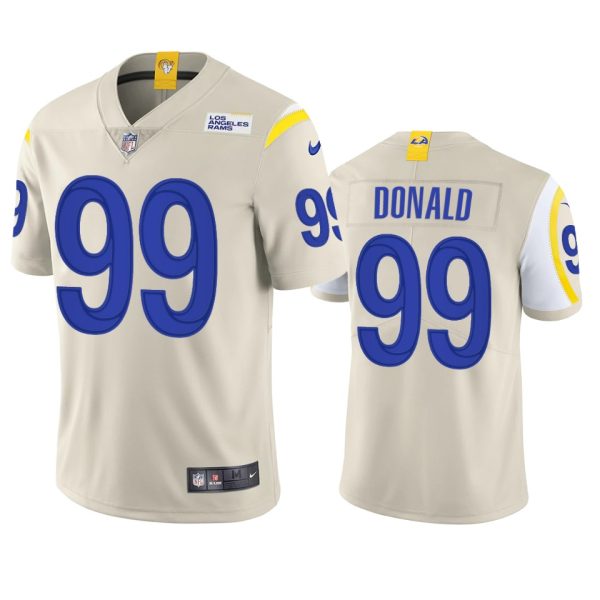 Fantastic Los Angeles Rams #99 Aaron Donald Men's Vapor Limited NFL Jersey Bone With high demand Order now to wear your Rams pride