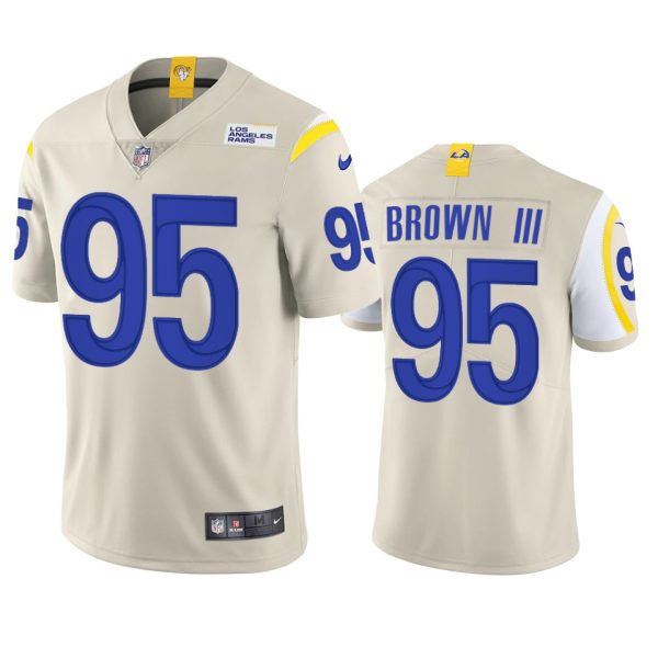 HighQuality Los Angeles Rams #95 Bobby Brown III Men's Vapor Limited NFL Jersey Bone Sports enthusiasts Seize the opportunity Order your Rams merchandise