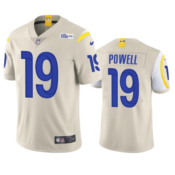 Fantastic Los Angeles Rams #19 Brandon Powell Men's Vapor Limited NFL Jersey Bone Retailers boost your inventory Order these popular Rams products