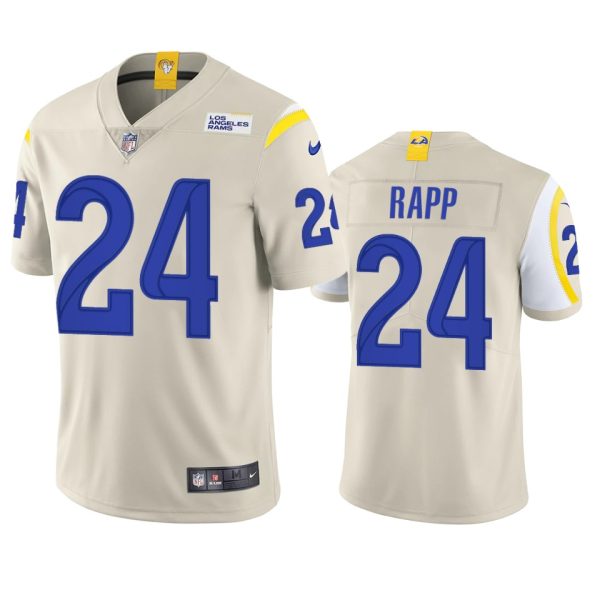 Delightful Los Angeles Rams #24 Taylor Rapp Men's Vapor Limited NFL Jersey Bone Limited stock Order now to show your love for the Rams