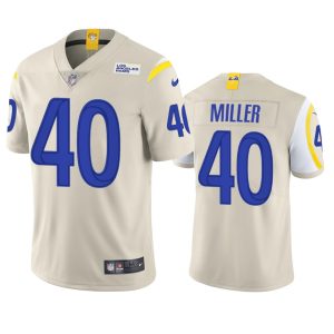 Exceptional Los Angeles Rams #40 Von Miller Men's Vapor Limited NFL Jersey   Bone Sports fans this is your chance Order soon to support the Rams