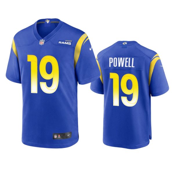 Delightful Los Angeles Rams #19 Brandon Powell Men's Game NFL Jersey Royal Hurry Exclusive offer Place your order for Rams gear immediately