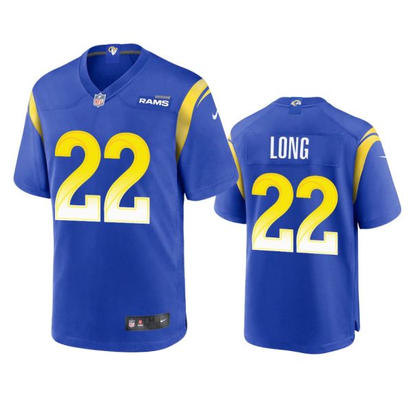 Stunning Los Angeles Rams #22 David Long Men's Game NFL Jersey Royal Retailers boost your inventory Order these popular Rams products