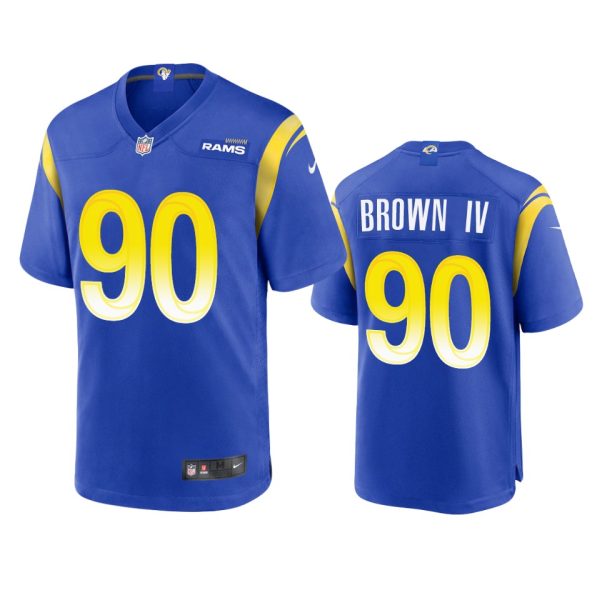 Premium Los Angeles Rams #90 Earnest Brown IV Men's Game NFL Jersey Royal Hurry Exclusive offer Place your order for Rams gear immediately