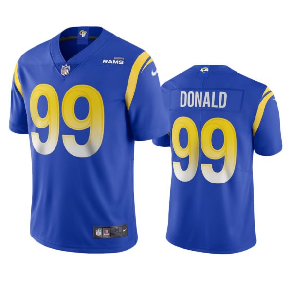 Superb Los Angeles Rams #99 Aaron Donald Men's Vapor Limited NFL Jersey Royal Retailers boost your inventory Order these popular Rams products