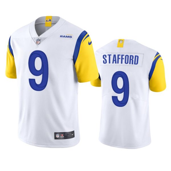 Stunning Los Angeles Rams #9 Matthew Stafford Men's Alternate Vapor Limited NFL Jersey White For a short time available Don't miss your chance to own Rams clothing