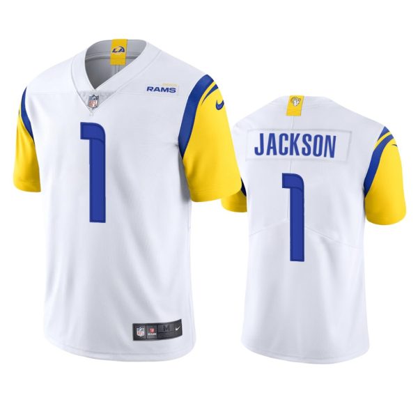 Superb Los Angeles Rams #1 Desean Jackson Men's Alternate Vapor Limited NFL Jersey White Hurry Exclusive offer Place your order for Rams gear immediately