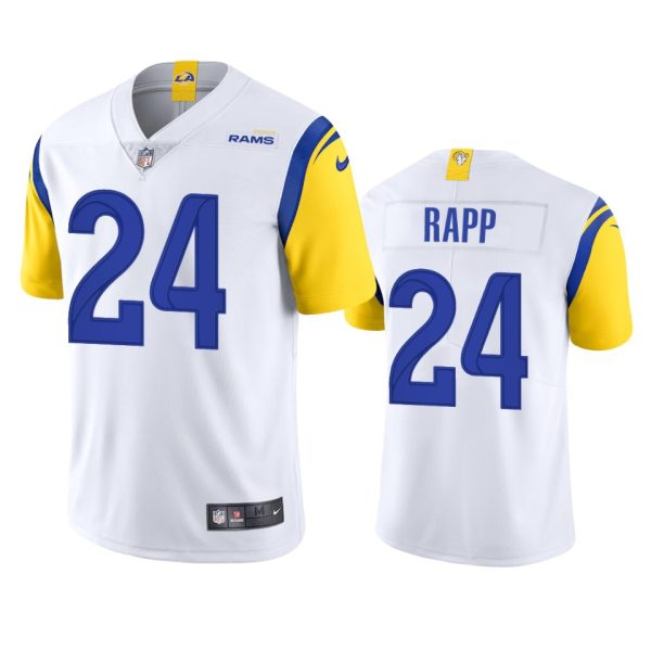 HighQuality Los Angeles Rams #24 Taylor Rapp Men's Alternate Vapor Limited NFL Jersey White Retailers boost your inventory Order these popular Rams products