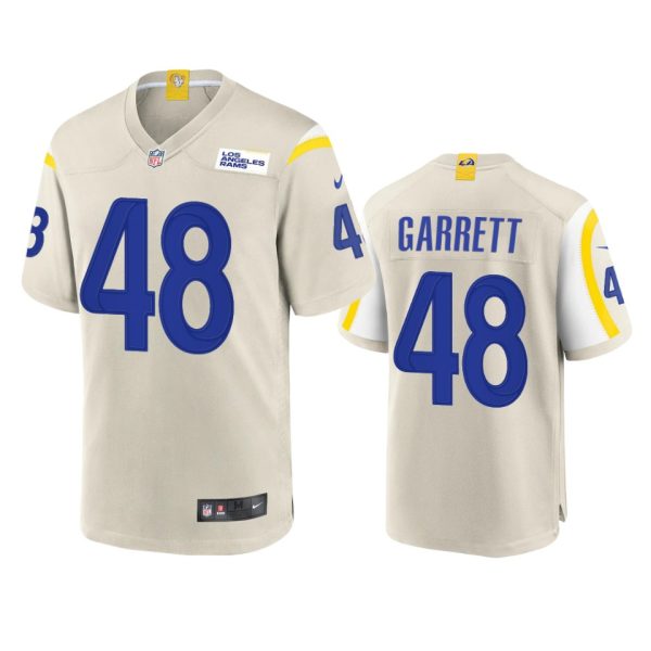 Outstanding Los Angeles Rams #48 Chris Garrett Men's Super Bowl LVI Patch Game NFL Jersey Bone Sports enthusiasts Seize the opportunity Order your Rams merchandise