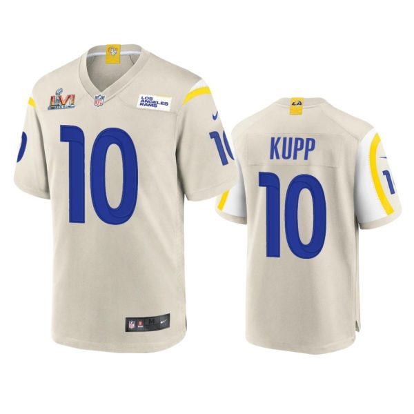 Gorgeous Los Angeles Rams #10 Cooper Kupp Men's Super Bowl LVI Patch Game NFL Jersey Bone Sports fans this is your chance Order soon to support the Rams