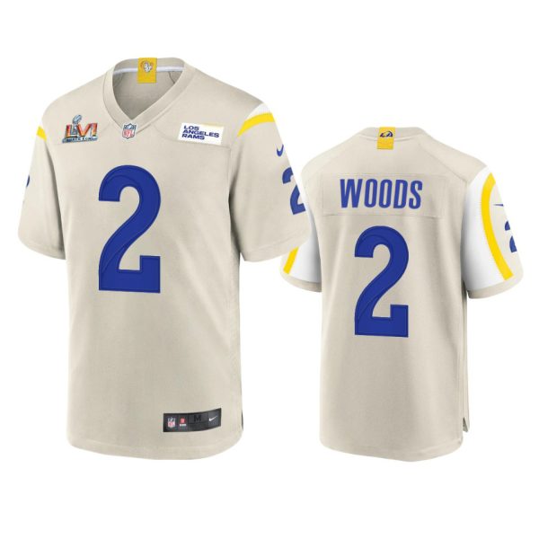 Delightful Los Angeles Rams #2 Robert Woods Men's Super Bowl LVI Patch Game NFL Jersey Bone Retailers boost your inventory Order these popular Rams products