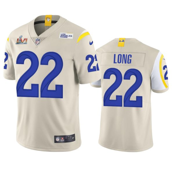 Delightful Los Angeles Rams #22 David Long Men's Super Bowl LVI Patch Vapor Limited NFL Jersey Bone Hurry Exclusive offer Place your order for Rams gear immediately