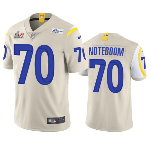 Delightful Los Angeles Rams #70 Joseph Noteboom Men's Super Bowl LVI Patch Vapor Limited NFL Jersey Bone Collectors this is a must have Add this Rams item to your collection