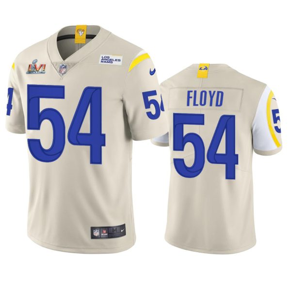 Stunning Los Angeles Rams #54 Leonard Floyd Men's Super Bowl LVI Patch Vapor Limited NFL Jersey Bone Sports enthusiasts Seize the opportunity Order your Rams merchandise