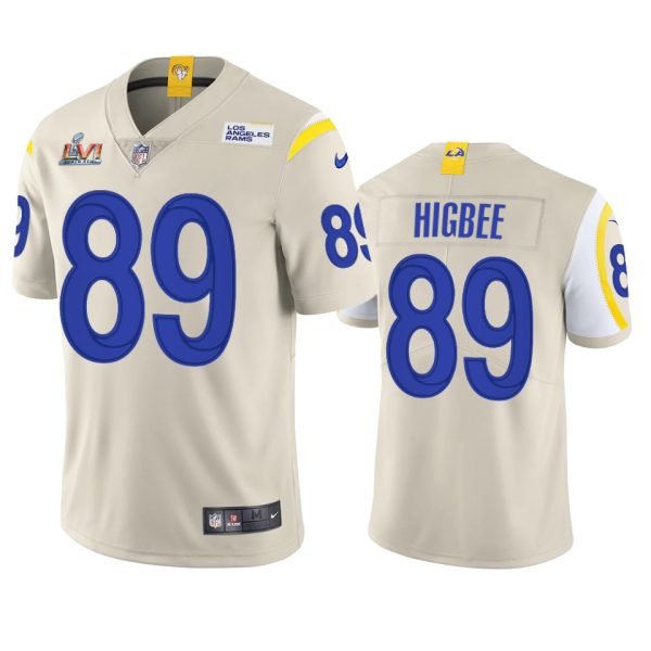 HighQuality Los Angeles Rams #89 Tyler Higbee Men's Super Bowl LVI Patch Vapor Limited NFL Jersey Bone Collectors this is a must have Add this Rams item to your collection