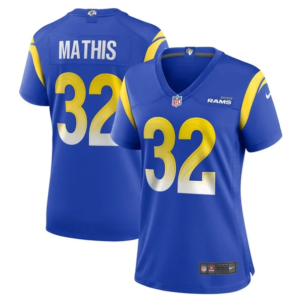 Superb Ochaun Mathis Los Angeles Rams Nike Women's Home Game Jersey Royal Retailers boost your inventory Order these popular Rams products