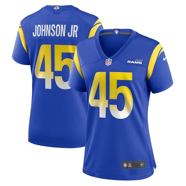 Outstanding Neal Johnson Jr Los Angeles Rams Nike Women's Game Jersey Royal Collectors this is a must have Add this Rams item to your collection