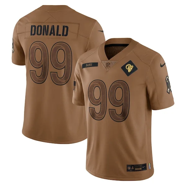 Superb Aaron Donald Los Angeles Rams Nike 2023 Salute To Service Limited Jersey Brown Sports fans this is your chance Order soon to support the Rams