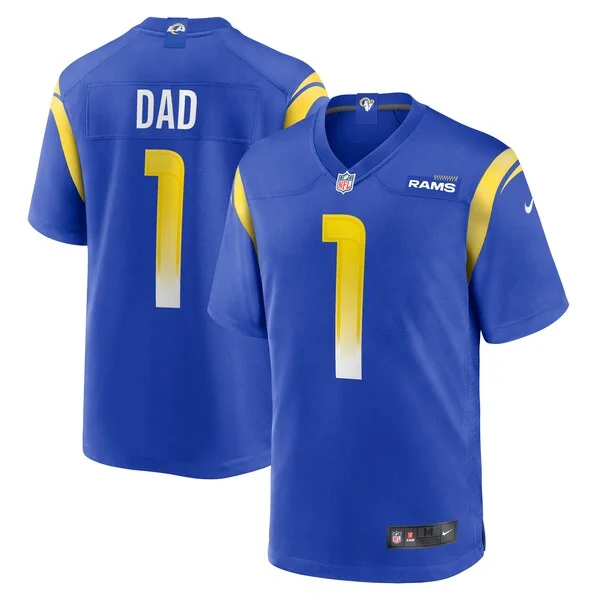 Exceptional Number 1 Dad Los Angeles Rams Nike Game Jersey Royal Hurry Exclusive offer Place your order for Rams gear immediately