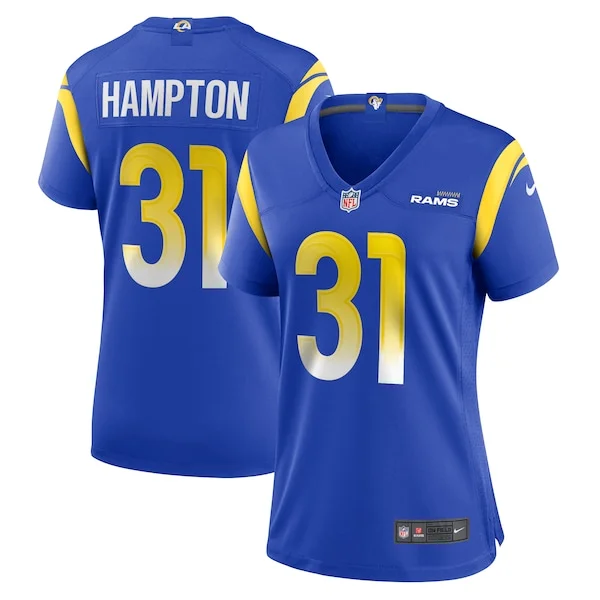 Amazing Nick Hampton Los Angeles Rams Nike Women's Home Game Jersey Royal Collectors this is a must have Add this Rams item to your collection