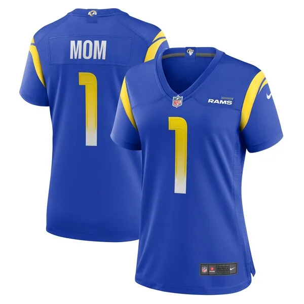 Premium Number 1 Mom Los Angeles Rams Nike Women's Game Jersey Royal Limited stock Order now to show your love for the Rams