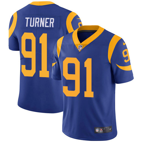Gorgeous Rams #91 Kobie Turner Royal Blue Alternate Youth Stitched NFL Vapor Untouchable Limited Jersey Sports enthusiasts Seize the opportunity Order your Rams merchandise