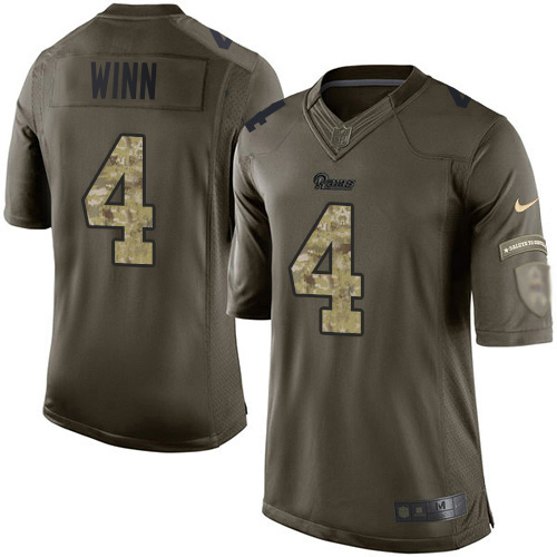 Amazing Rams #4 Dresser Winn Green Youth Stitched NFL Limited 2015 Salute to Service Jersey Hurry Exclusive offer Place your order for Rams gear immediately